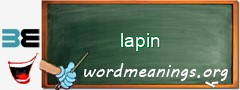 WordMeaning blackboard for lapin